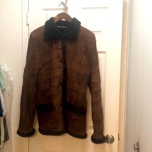 🔥Suede dark brown sheep skin jacket🔥